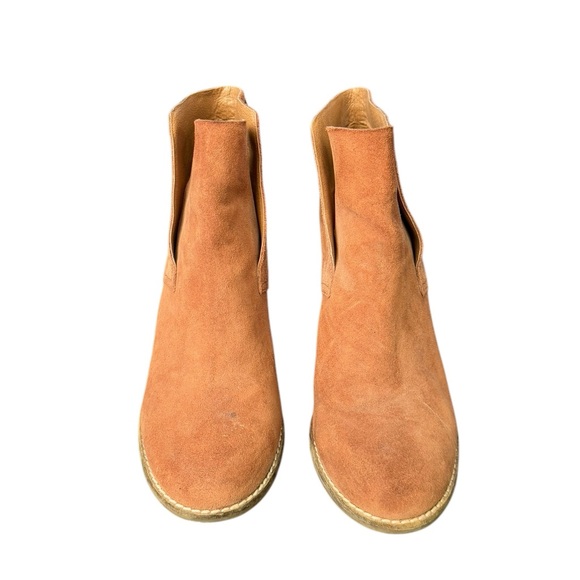 Lucky Brand Yoniana Suede Wedge heel ankle bootie SZ 9 - Picture 2 of 11